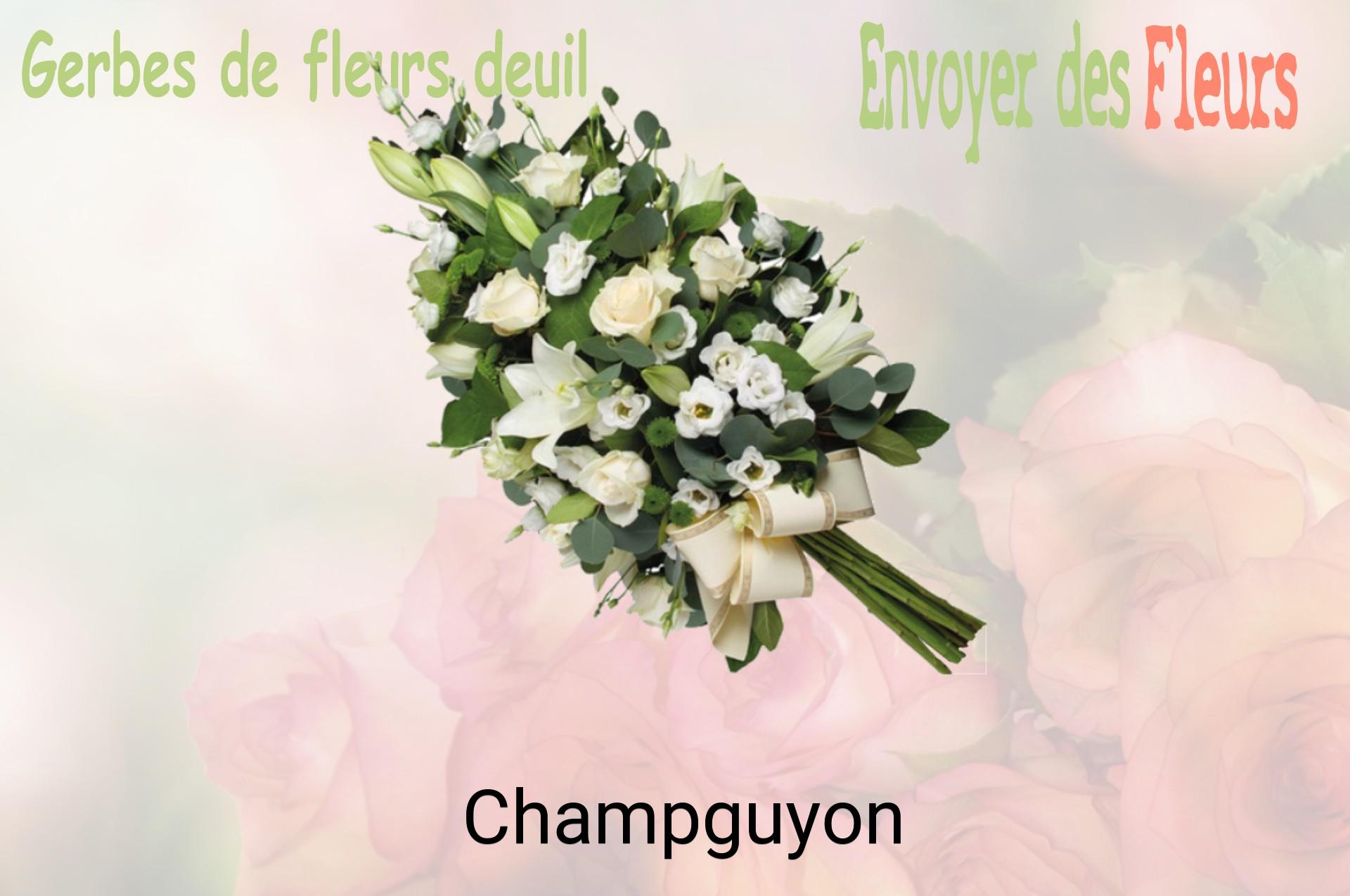 Gerbe de fleurs de deuil livrée à Champguyon